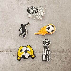 Jibbitz for Crocs Soccer-Themed Shoe Charms Set of 5